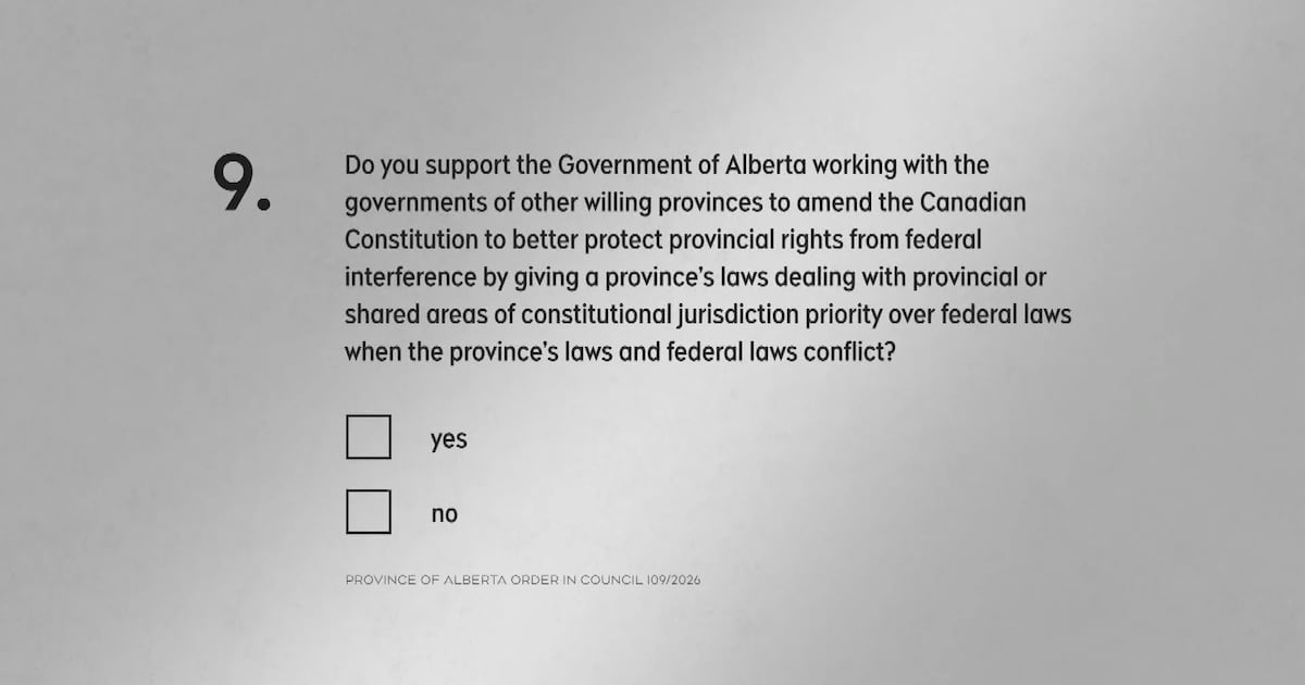 Frage 9 könnte sich für Alberta als Bumerang erweisen