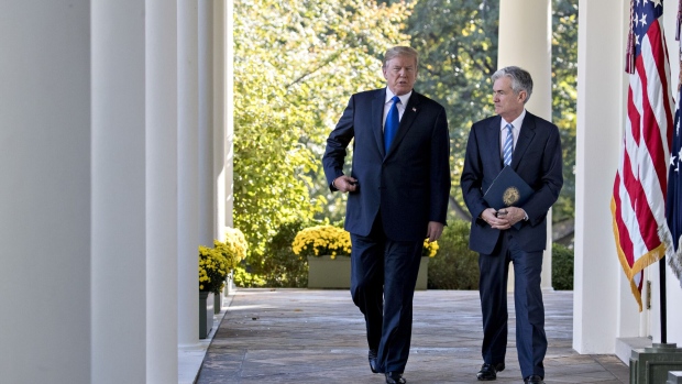 Trump and Jerome Powell at the White House in 2017.