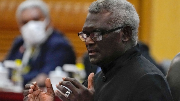 Manasseh Sogavare Photographer: Andy Wong/AFP/Getty Images