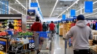 Shoppers  at a Walmart store in Secaucus, New Jersey, US, on Tuesday, March 5, 2024. Walmart is revamping more than 800 store locations and adding high-end products. Photographer: Gabby Jones/Bloomberg